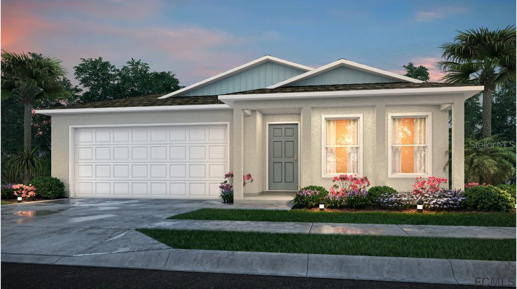 30 Ranshire Lane Palm Coast, FL 32164 - Photo 1 of 1 a front view of a house with a garden and plants