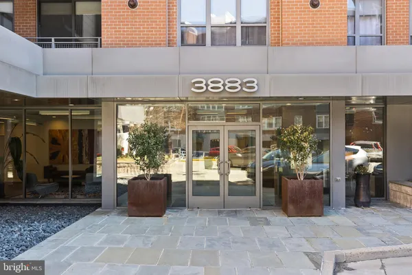 a front view of a building