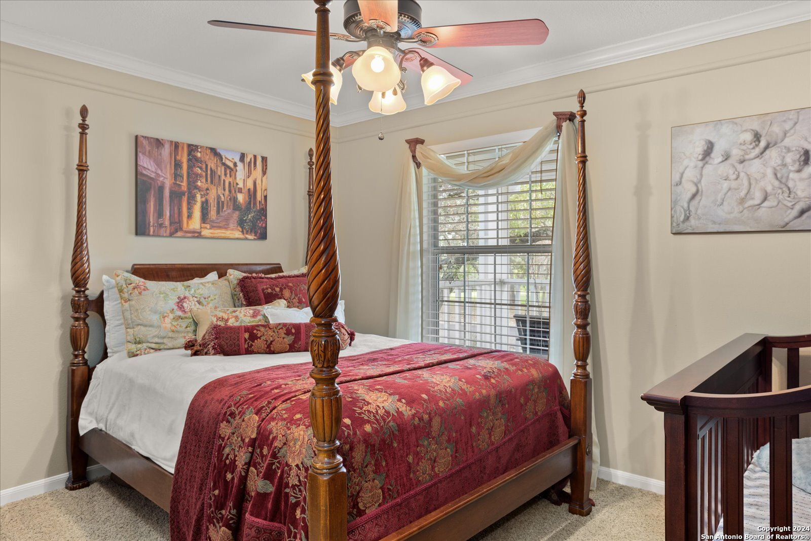29715 Windchime Hill Fair Oaks Ranch, TX 78015 - Photo 35 of 50 a bedroom with bed and wooden floor
