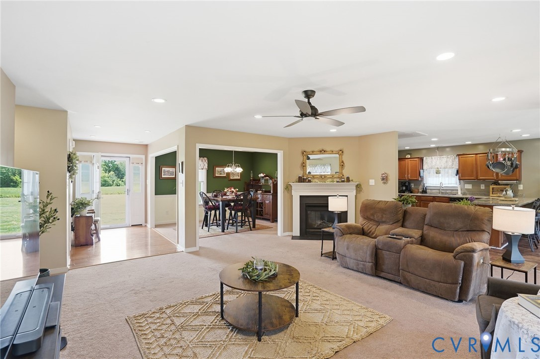 19012 Teman Road Beaverdam, VA 23015 - Photo 5 of 41 a living room with furniture and a fireplace