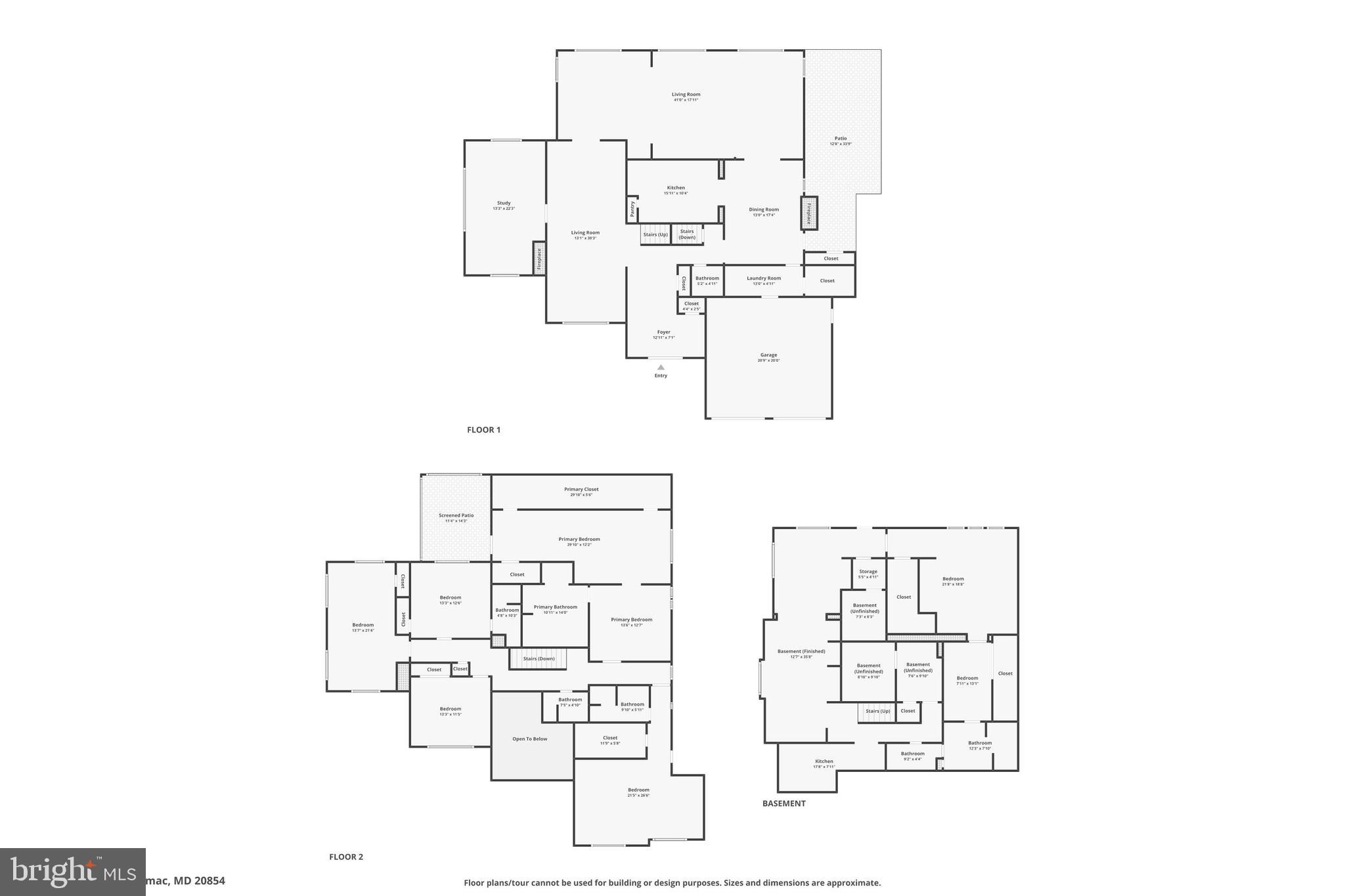 10600 Vantage Court Potomac, MD 20854 - Photo 106 of 106 Combined Floors Floorplan