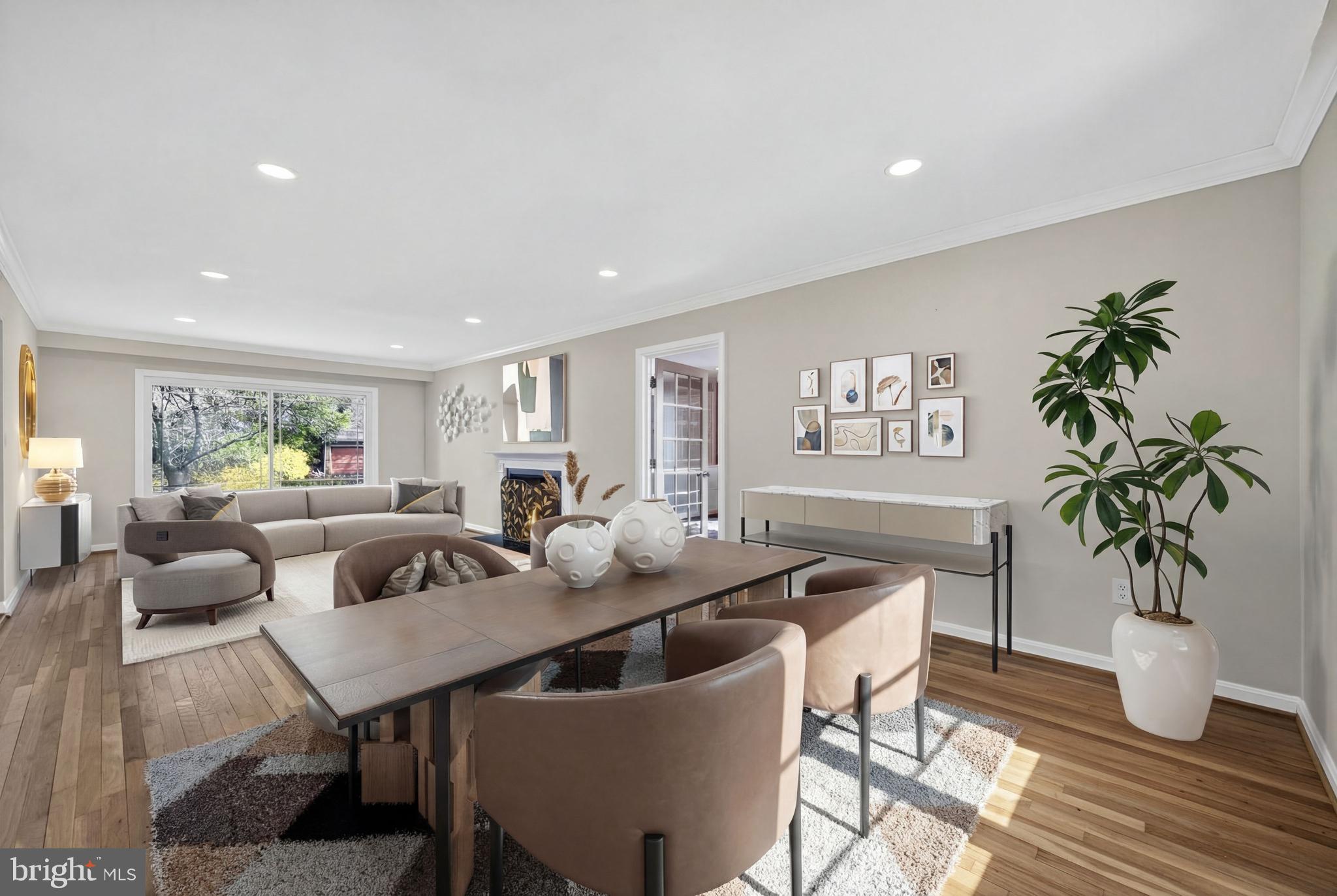 10600 Vantage Court Potomac, MD 20854 - Photo 24 of 106 Combined Family & Dining Room Virtually Staged