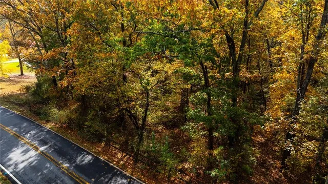 a view of a garden from a balcony
