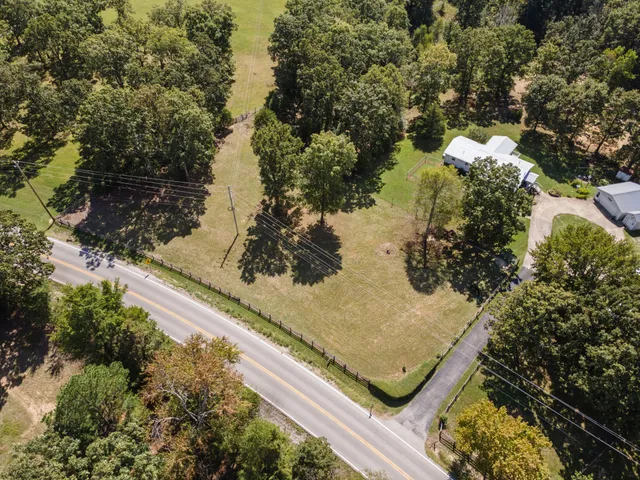 a view of a tree with a yard