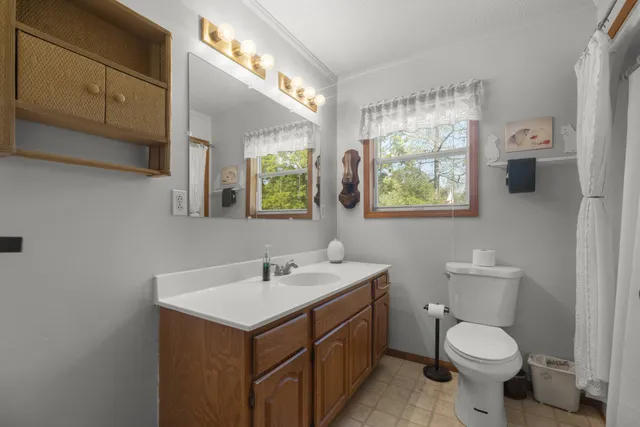 a view of a city with lake view