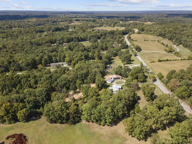 a view of an outdoor space and a mountain view