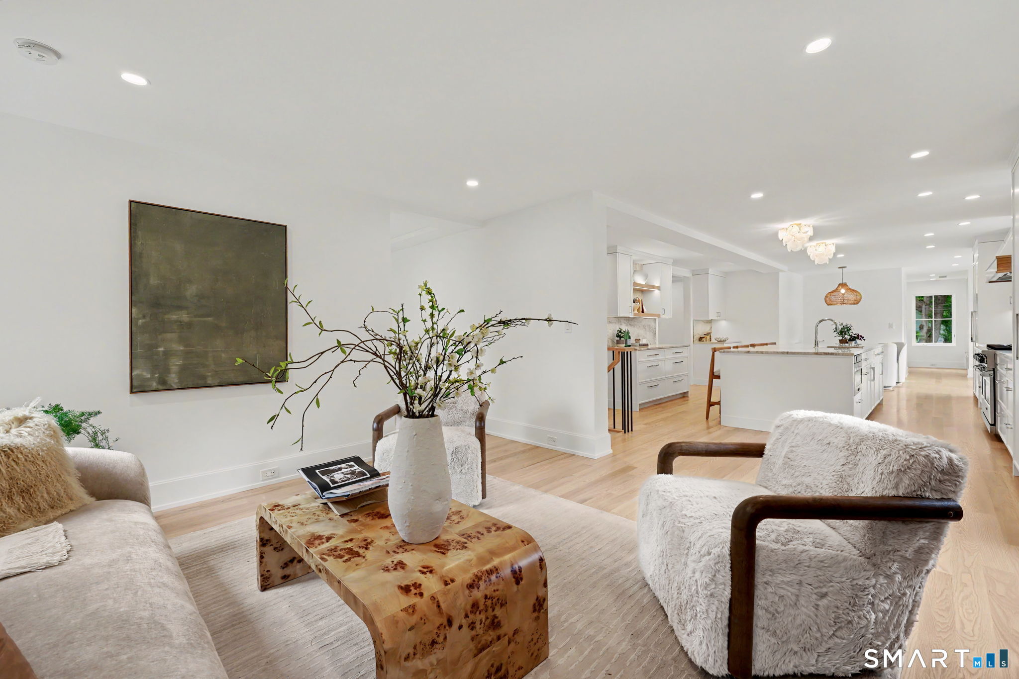 1076 Westover Road Stamford, CT 06902 - Photo 4 of 40 Casual style family room open to kitchen area.