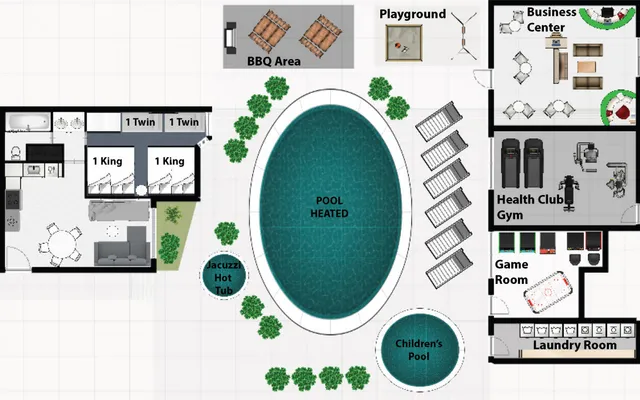 a front view of house with yard and outdoor seating
