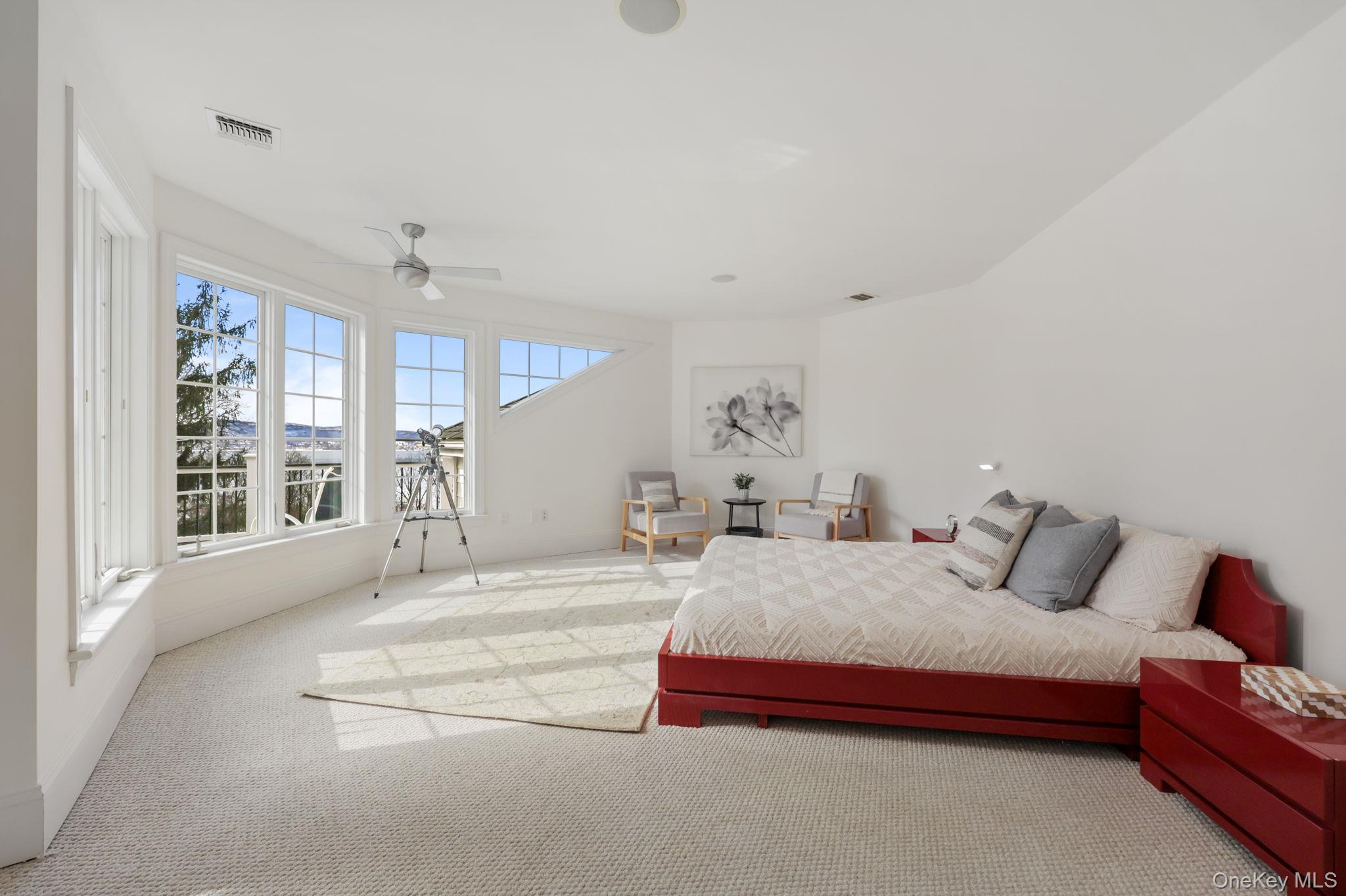 1320 Albany Post Road Croton-on-Hudson, NY 10520 - Photo 20 of 36 Primary Suite with private deck and views of Hudson River