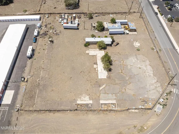 an aerial view of beach and ocean