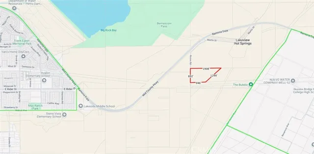 an aerial view of a swimming pool