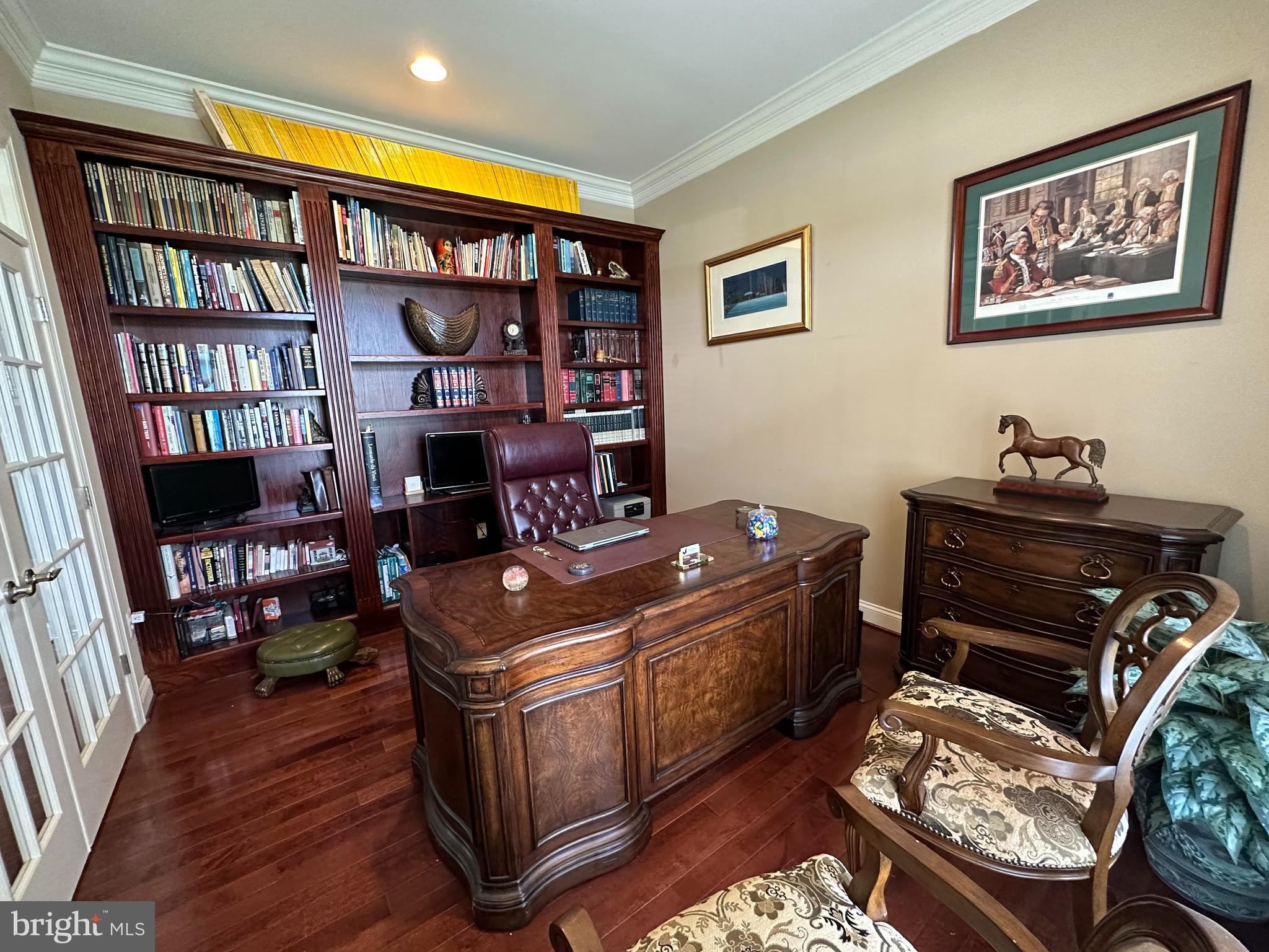 6319 Still Spring Place Alexandria, VA 22315 - Photo 36 of 94 Office - w/ Architecturally design bookcases