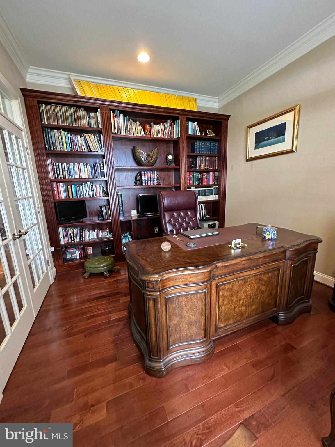6319 Still Spring Place Alexandria, VA 22315 - Photo 37 of 94 Office - w/ Architecturally design bookcases