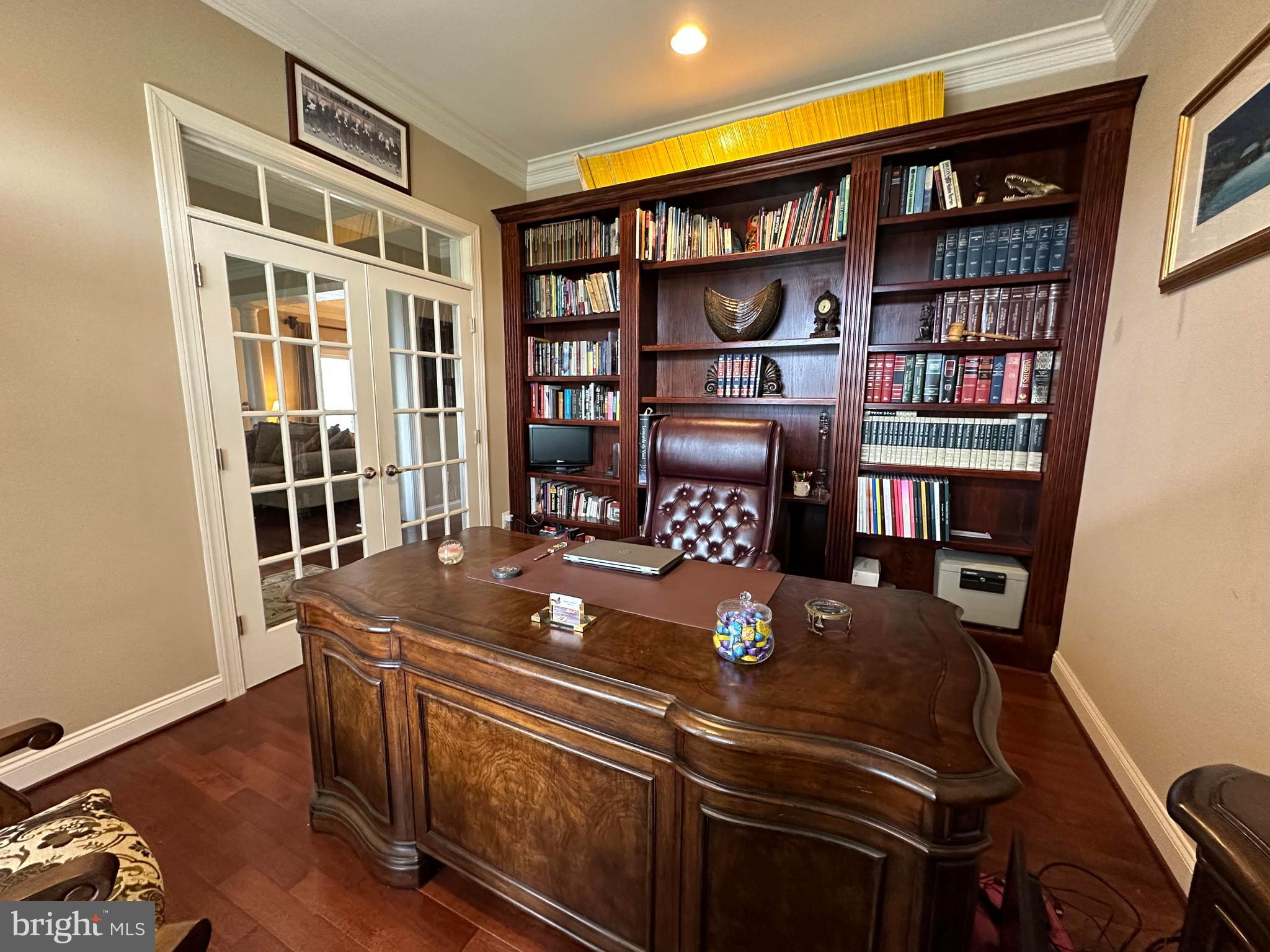 6319 Still Spring Place Alexandria, VA 22315 - Photo 39 of 94 Office - w/ Architecturally design bookcases