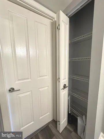 a view of a sink and a mirror