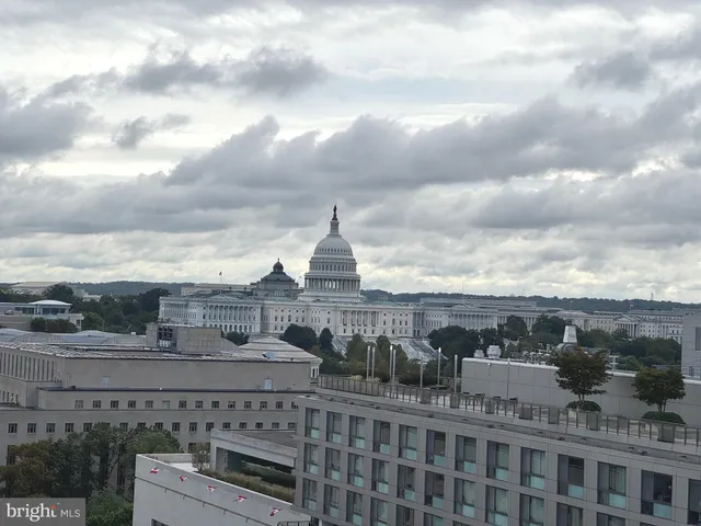 a view of a city that has tall buildings