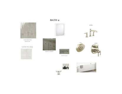 a bathroom with a sink vanity and mirror