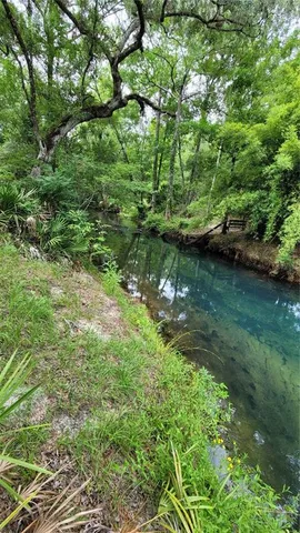a view of a park with swings