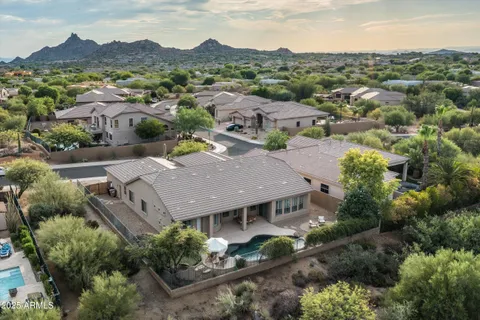 an aerial view of multiple house