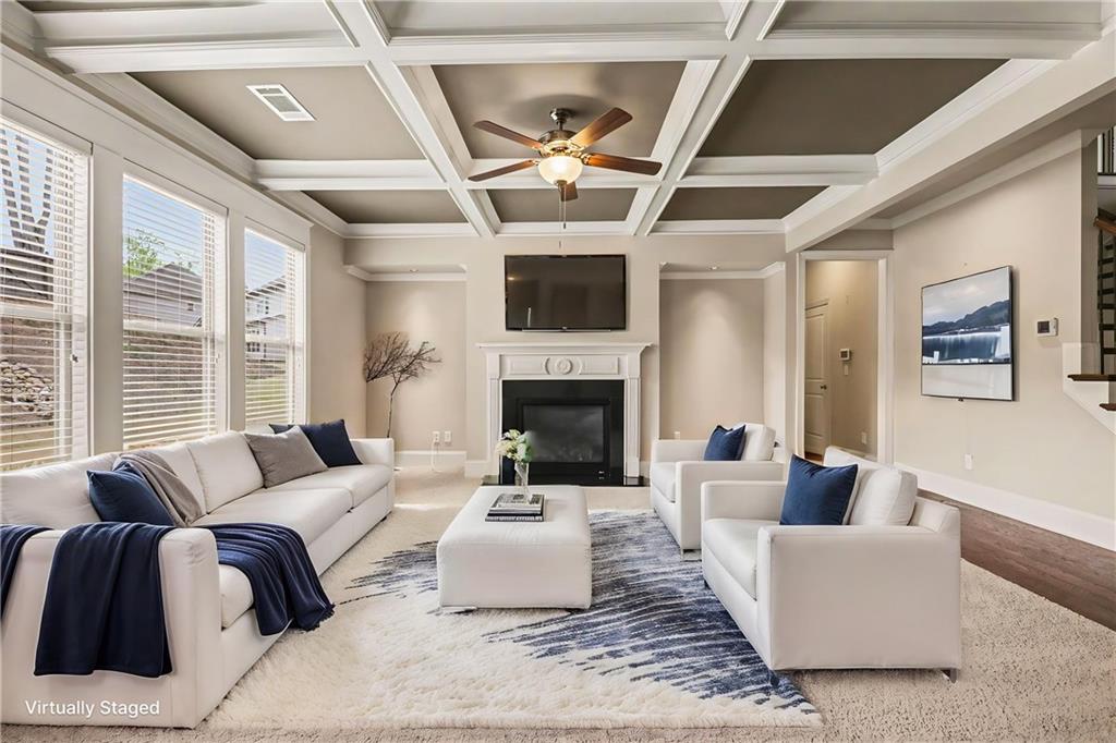 2960 Hampton Grv Trace Dacula, GA 30019 - Photo 4 of 33 a living room with furniture and a fireplace