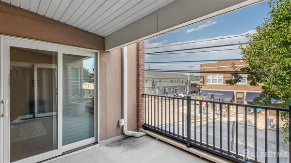 a view of a balcony