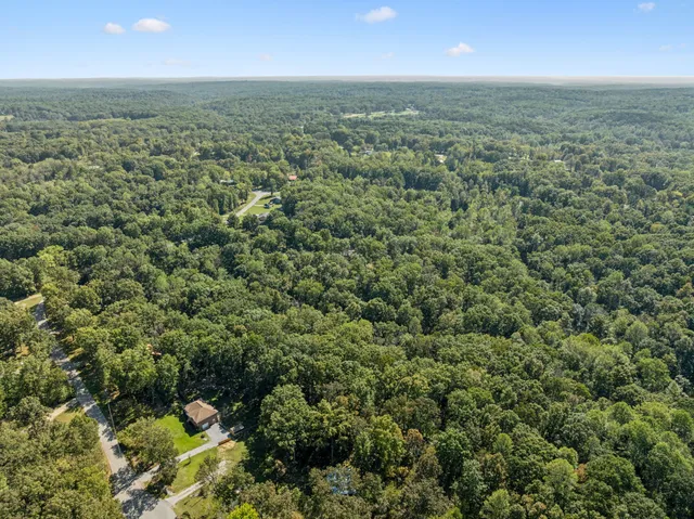 an aerial view of a residential houses with yard