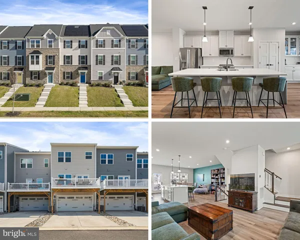 a front view of a residential apartment building with a yard