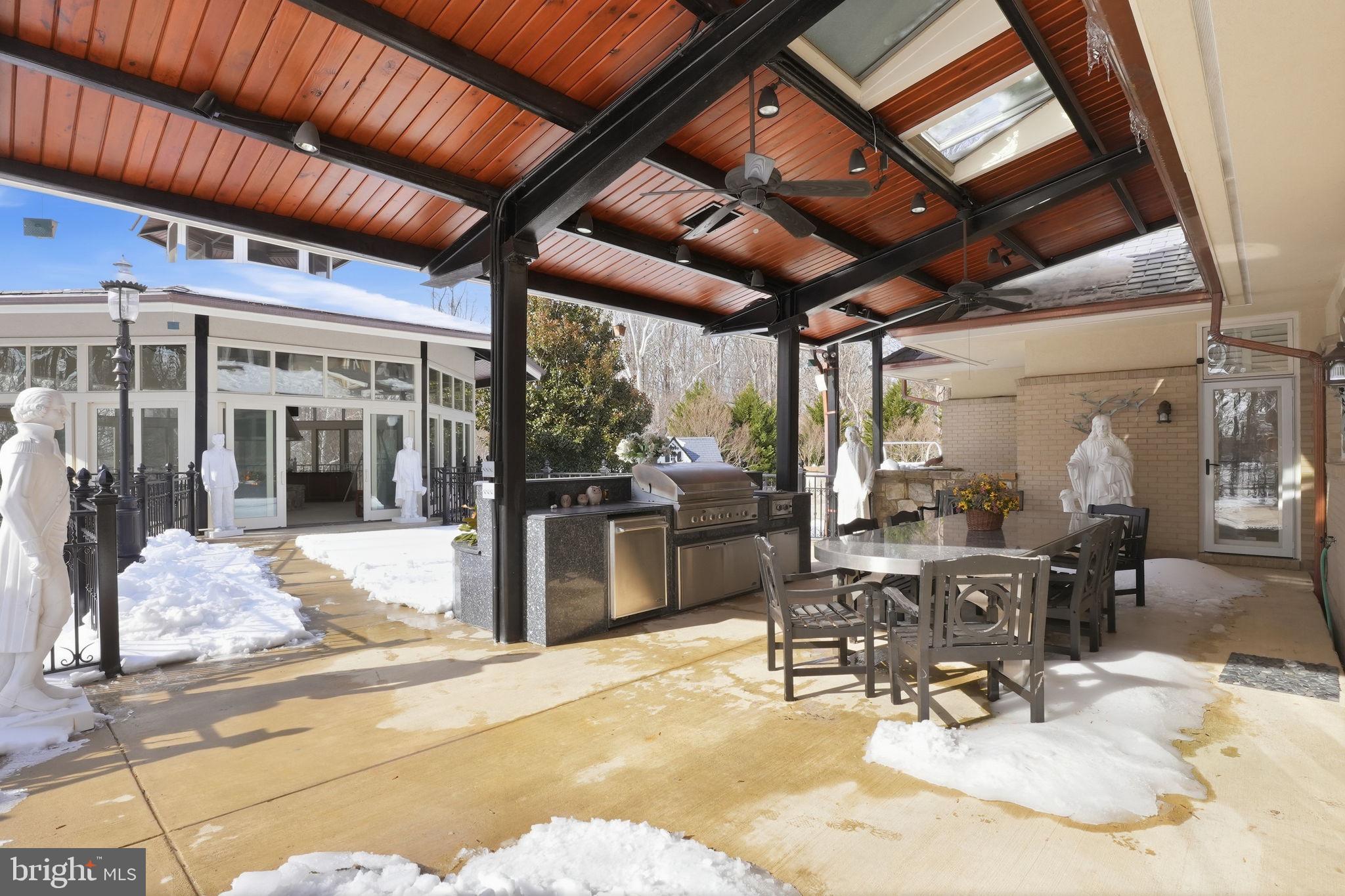 11940 River Road Potomac, MD 20854 - Photo 51 of 69 Exterior Covered Dining Pavilion & Grilling Island