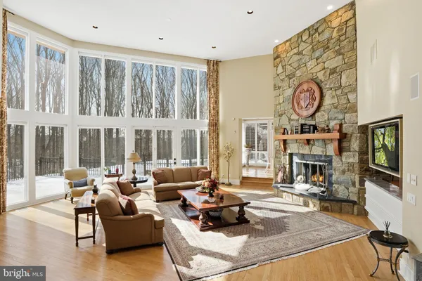 a view of a fireplace in a room