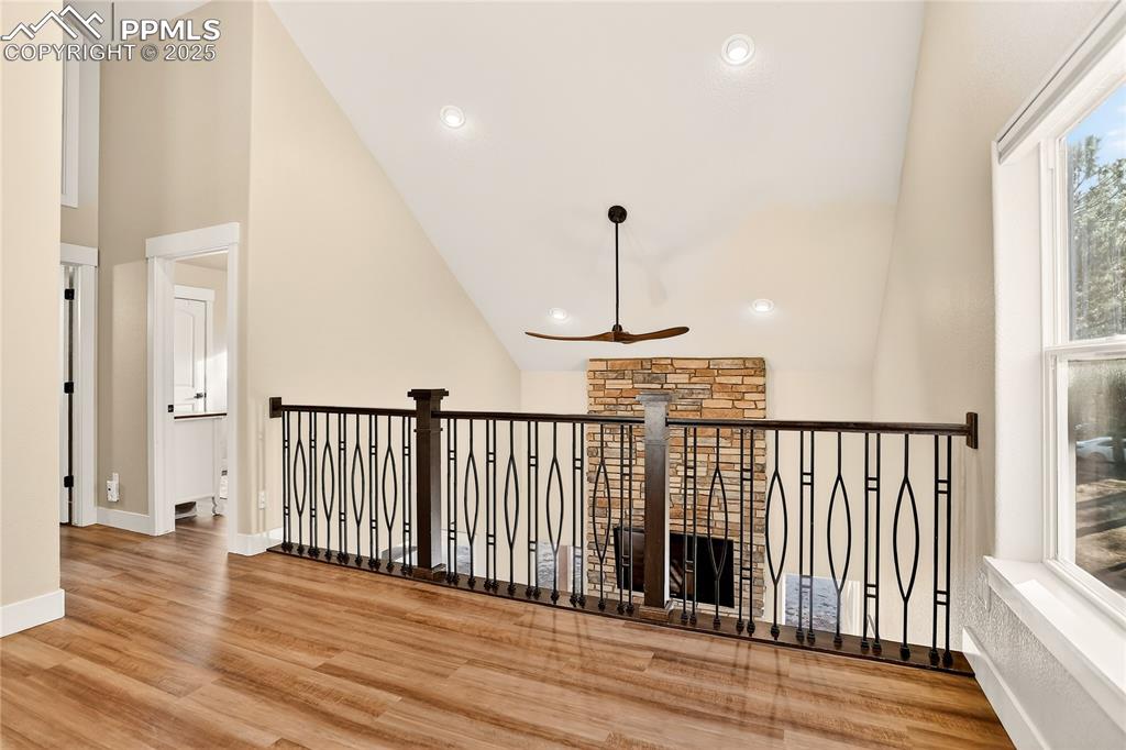 9920 Hodgen Road Colorado Springs, CO 80908 - Photo 27 of 49 a view of a balcony with wooden floor