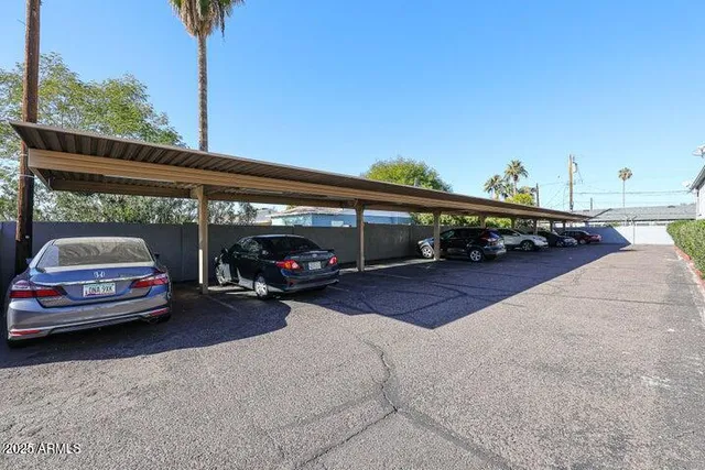 a view of car parked in parking lot