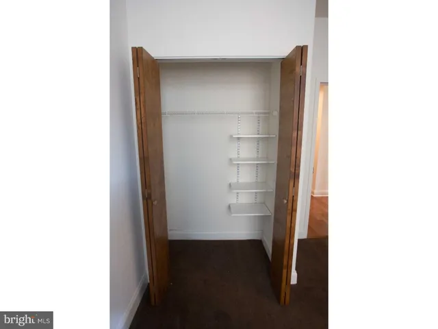 a view of walk in closet with cabinet