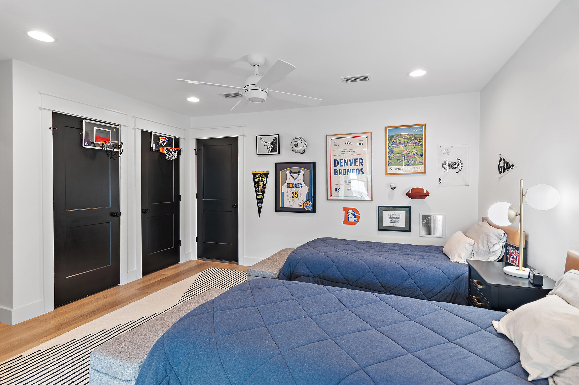 515 Hideaway Circle Santa Rosa Beach, FL 32459 - Photo 35 of 58 a bedroom with a large bed and a chandelier