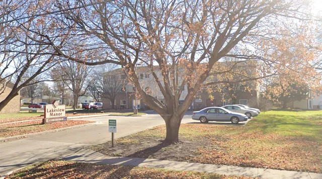 a park view with large trees