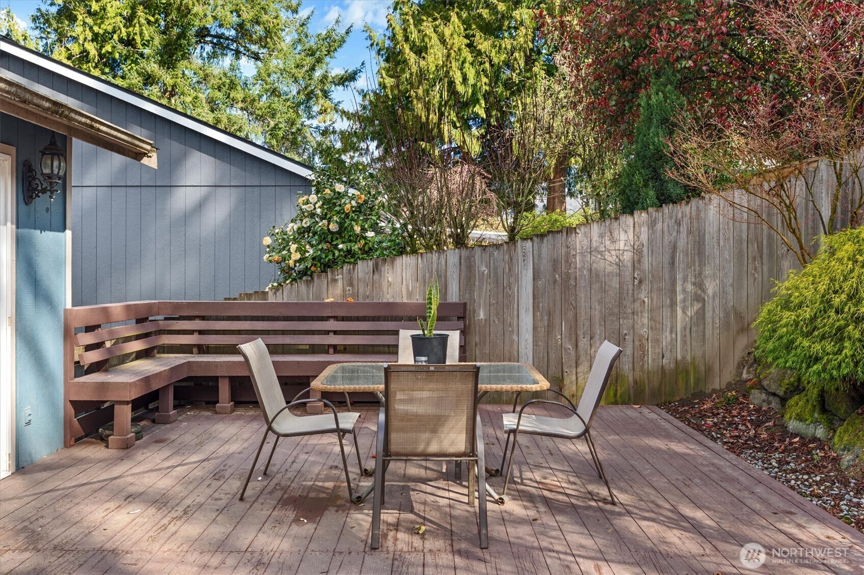 6352 24th Avenue Southwest Seattle, WA 98106 - Photo 25 of 31 a view of backyard with seating space and trees