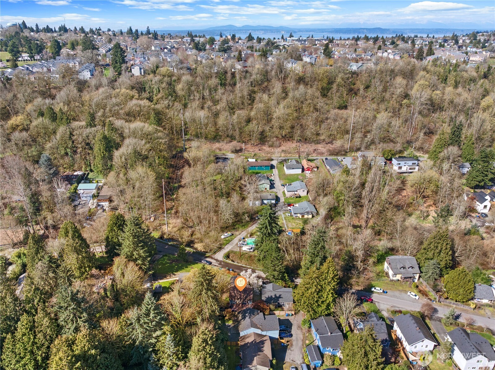 6352 24th Avenue Southwest Seattle, WA 98106 - Photo 30 of 31 an aerial view of house with yard