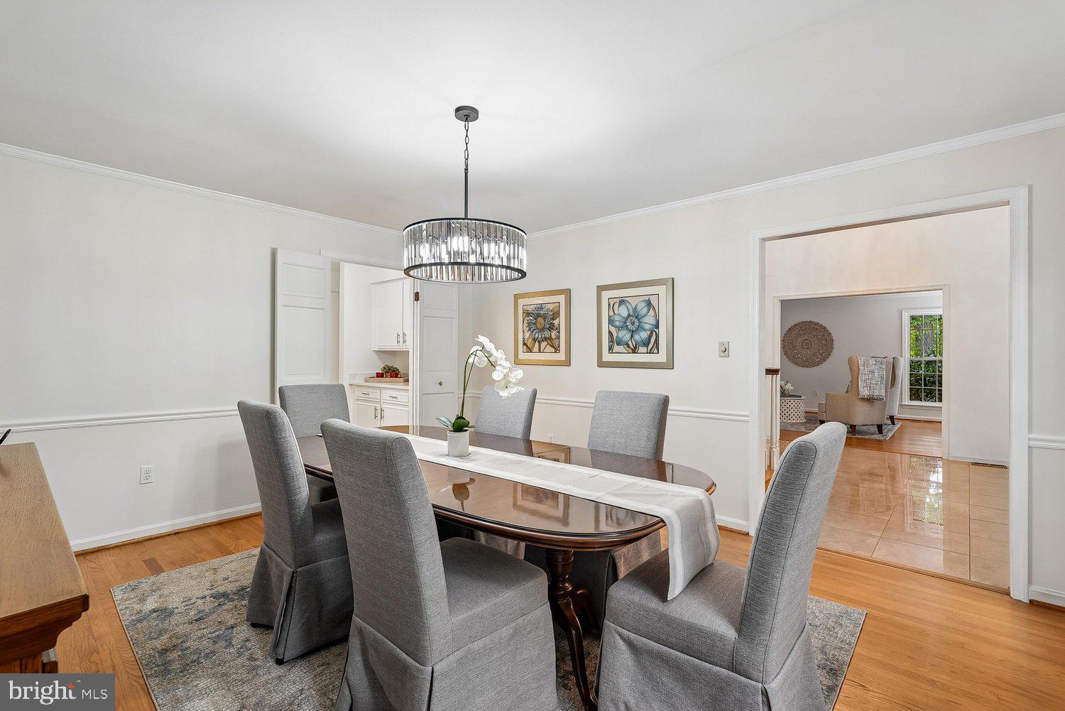 11732 Stuart Mill Road Oakton, VA 22124 - Photo 10 of 79 Dining Room to Living Room & Butler's Pantry.