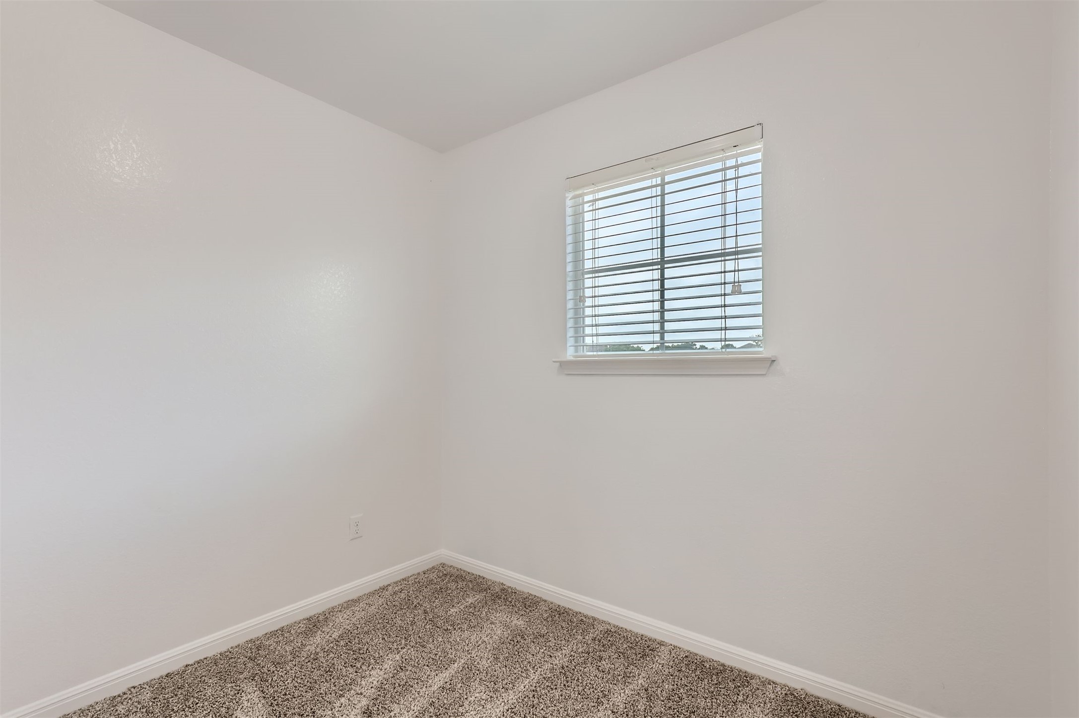 131 Lavaca Loop Hutto, TX 78634 - Photo 17 of 29 A well-lit bedroom features plush carpeting and a bright window with blinds.