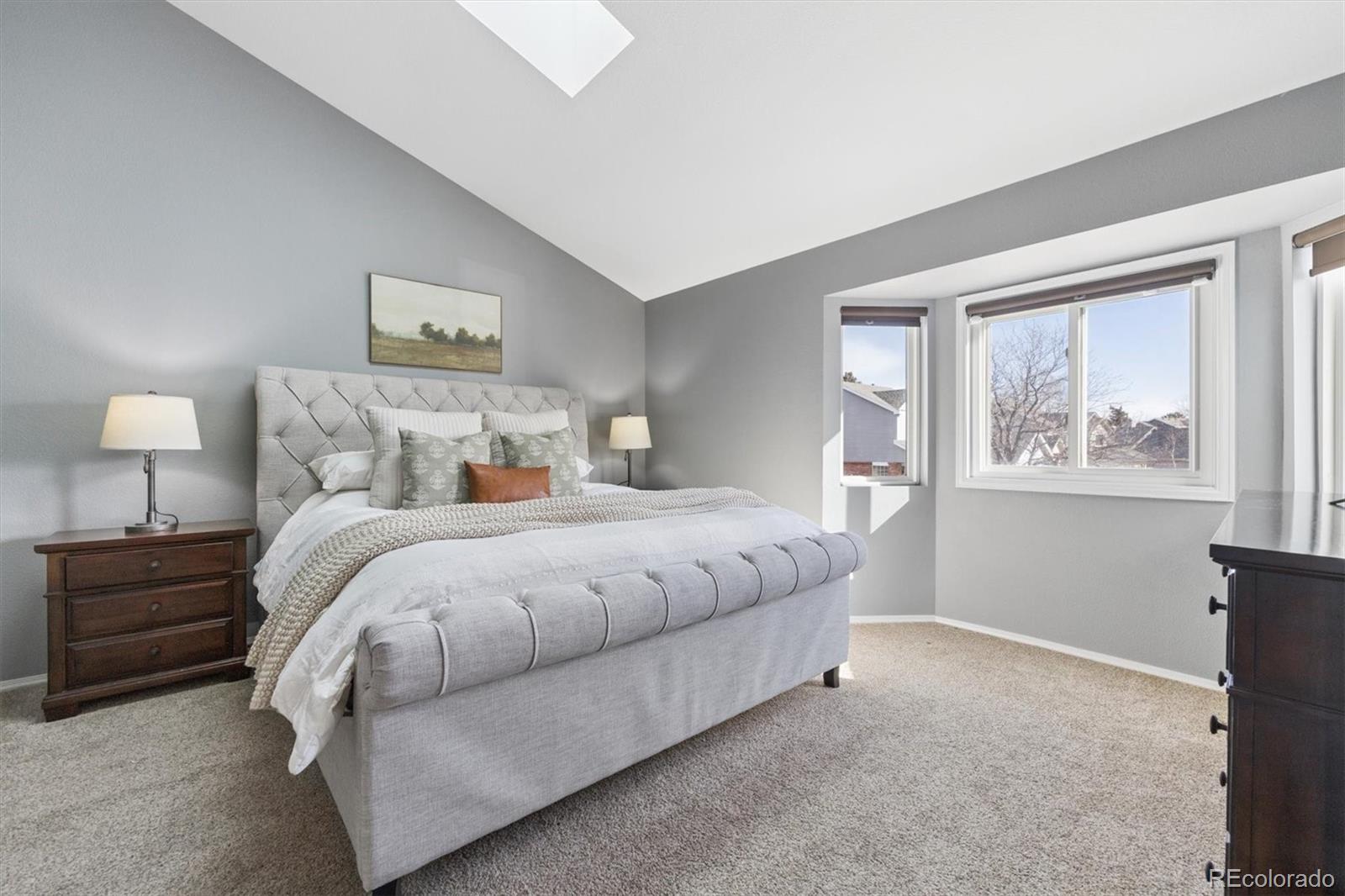 7191 Palisade Drive Highlands Ranch, CO 80130 - Photo 23 of 39 a bedroom with a bed and a painting on the wall