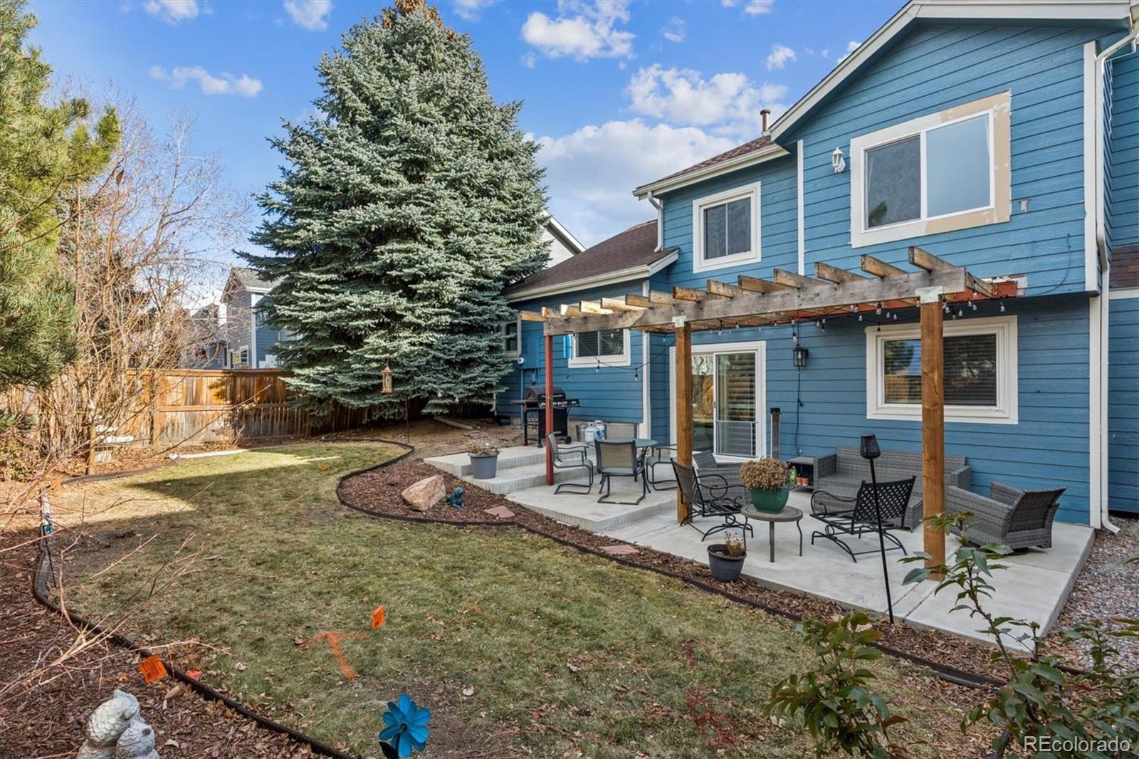 7191 Palisade Drive Highlands Ranch, CO 80130 - Photo 33 of 39 a view of a house with backyard and sitting area