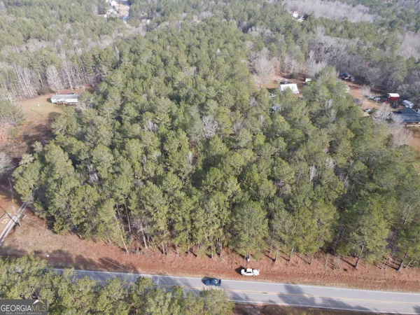 a view of a yard with a tree