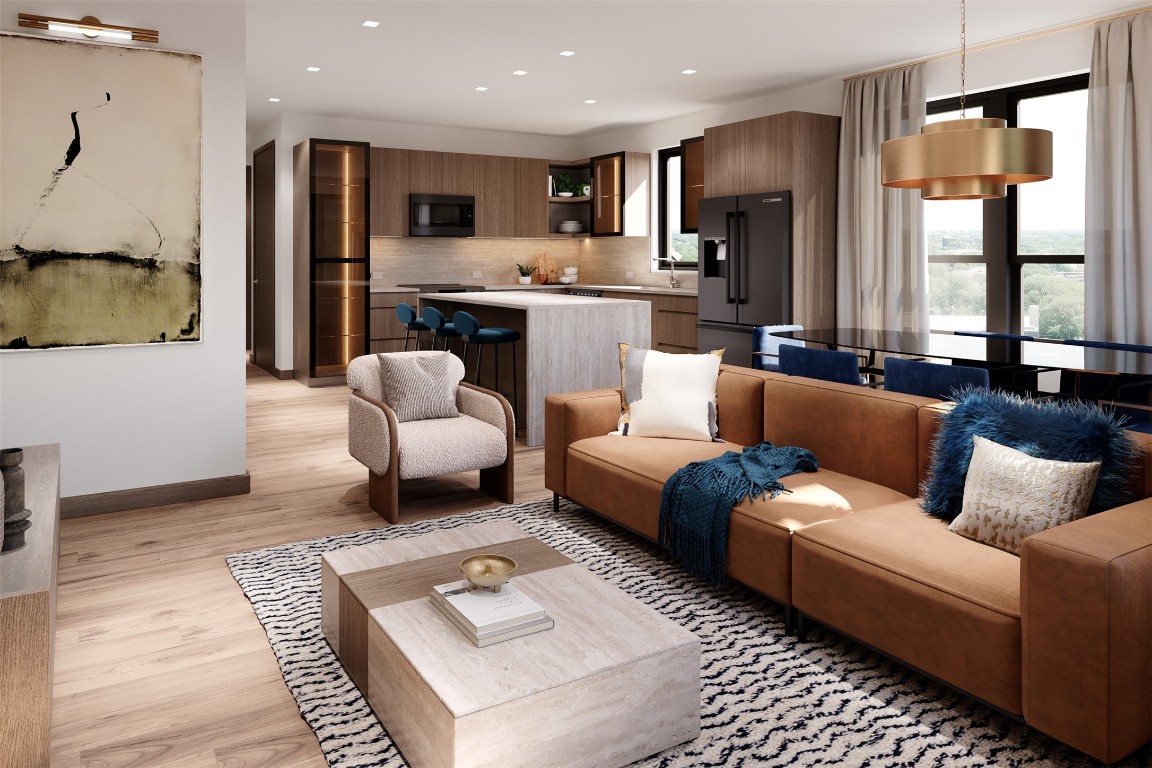 1302 West 2nd Street, Unit A 304 Taylor, TX 76574 - Photo 2 of 4 a living room with furniture and a large window