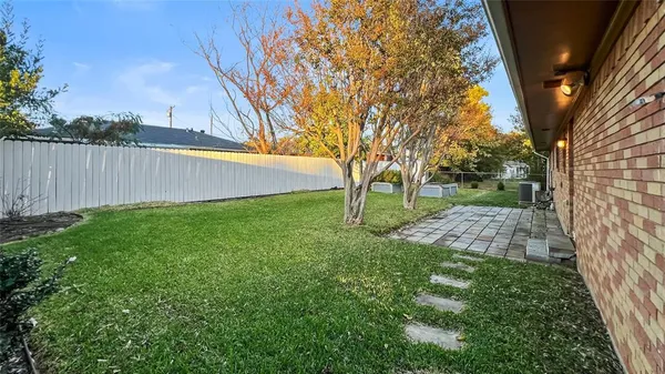 a view of backyard with tree