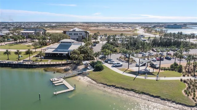a city view with tall buildings