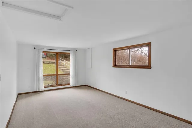 an empty room with a window