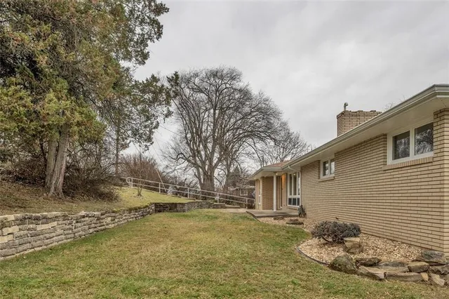 a view of backyard of house