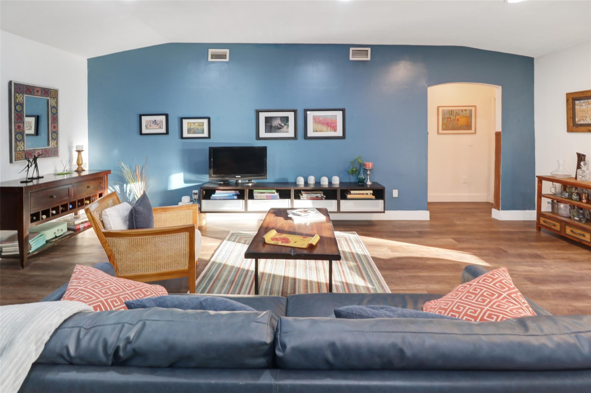 11410 Griffing Boulevard Miami, FL 33161 - Photo 8 of 42 a living room with furniture and a flat screen tv