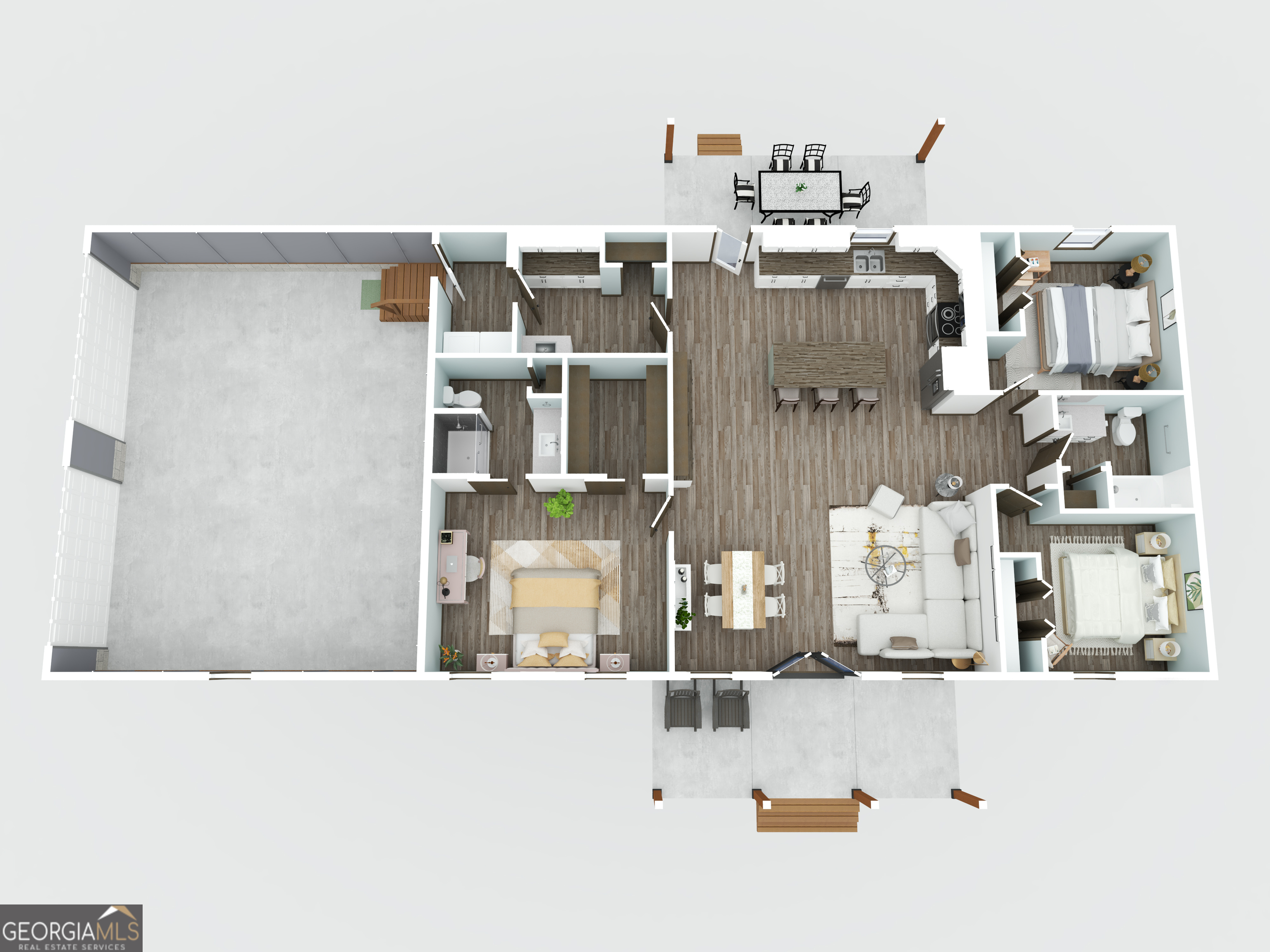 29 Chisholm Street Nahunta, GA 31553 - Photo 48 of 49 a view of multiple houses with a kitchen