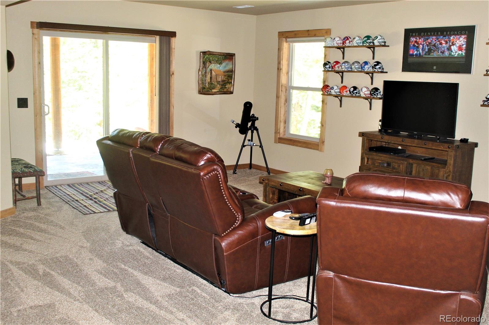 19 Rachaels Place Fairplay, CO 80440 - Photo 21 of 25 a living room with furniture a flat screen tv and a window