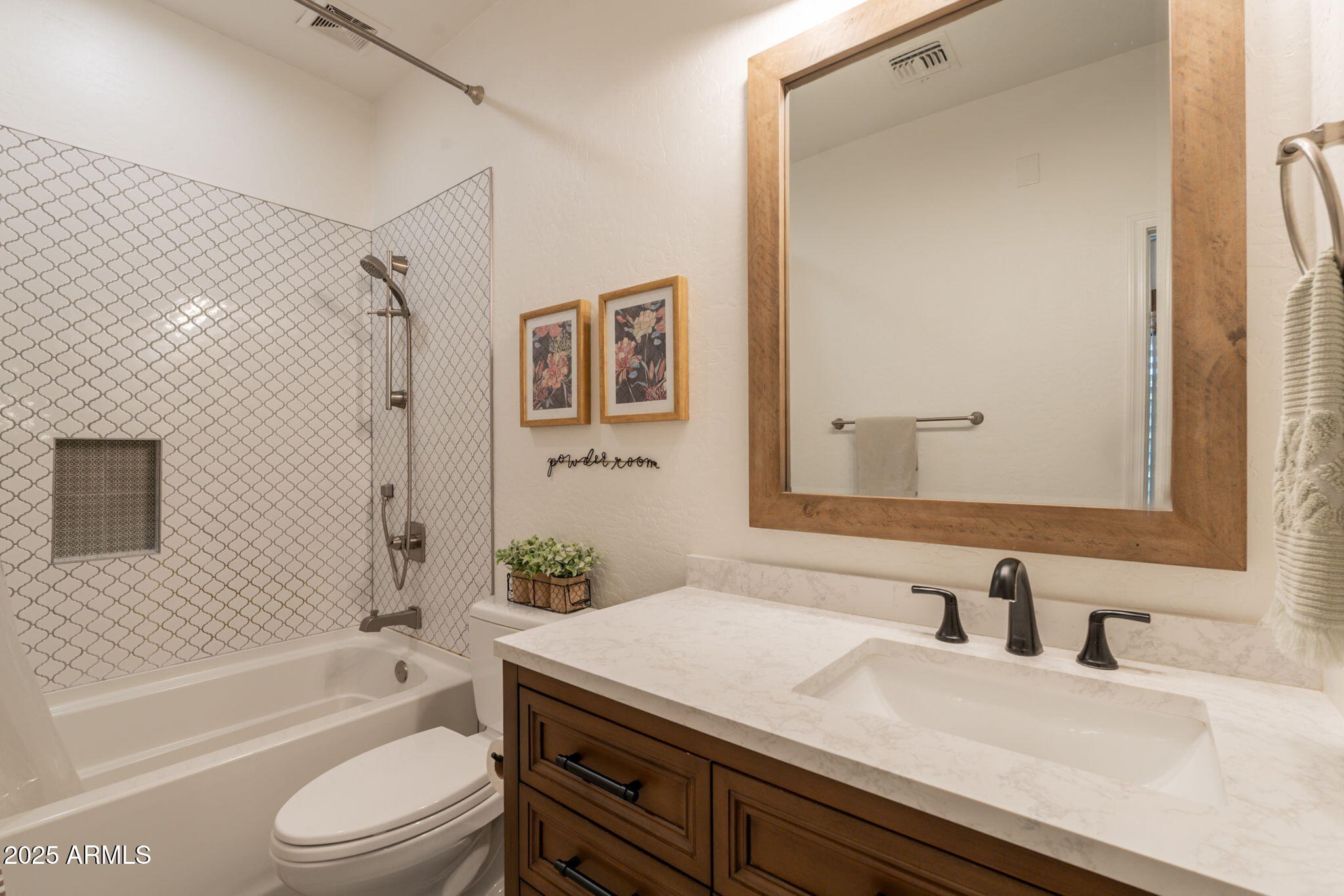 3931 East Weather Vane Road Gilbert, AZ 85296 - Photo 34 of 83 a bathroom with a granite countertop sink toilet and shower
